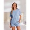 Ekouaer Womens Pajama Sets Short Sleeve Lounge Sets 2 Piece
