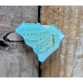 Vintage Enamel pin SOUTH CAROLINA Lapel Hat jacket backpack collection new RARE