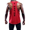 NELEUS Men's 3 Pack Dry Fit Athletic Sleeveless Muscle Tank,5031,Black,Grey,Red,3XL
