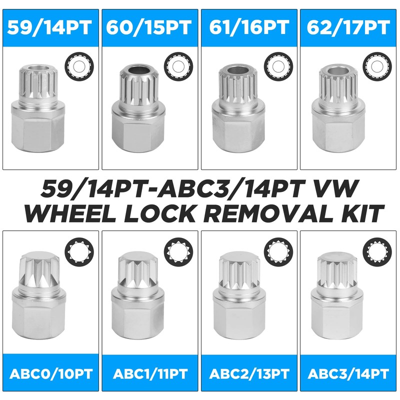 BELEY 23pcs Wheel Lock Lug Nut Remover Kit, Automotive Wheel