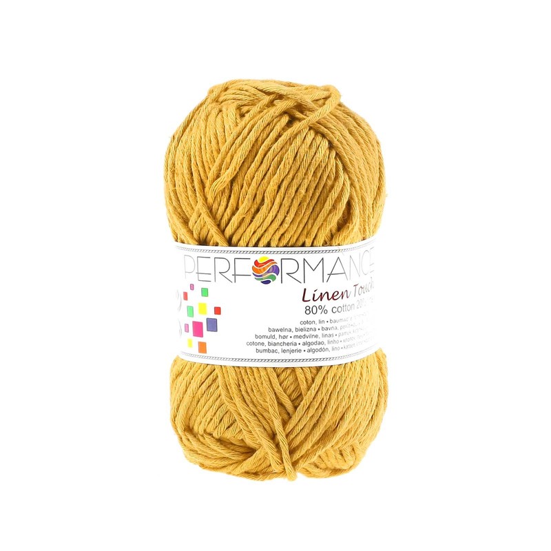 10 x 50 g Knitting Yarn Yellow Linen Touch #