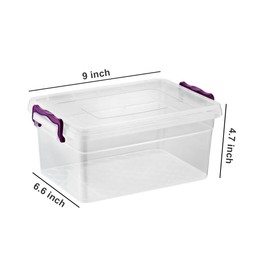 Best House 2 PCS Clear Plastic Storage Box with Lids Use for Home, office, Kitchen, Toys and Goods (3 Litres)