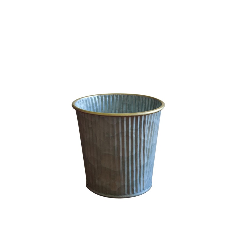 Dipamkar Set of 3 Galvanized Windowsill Herb Pots Metal Herb