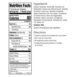 WonderSlim Protein Pudding, Banana Delight, 80 Calories, 12g Protein, 2g Sugar (7ct)