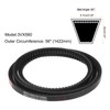 sourcing map 3VX560 Rubber Power Belt, Serrated Industrial V Belts,