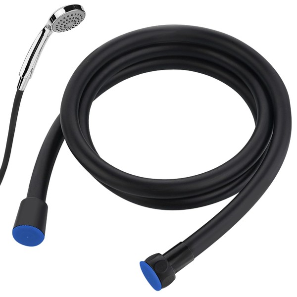 Shower Hose PVC Black, Shower Hose 1.5 m, Flex Hose