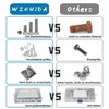 WZHUIDA 330 Piece M4 Screws Set, Stainless Steel Rounded Head