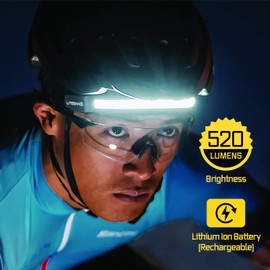 Liteband ACTIV 520 by OPTIMAL VENTURES Wide-Beam LED Headlamp, 210° Illumination, 520 Lumens, Lightweight, Rechargeable, USB-C, Red LED Mode, Camping, Running, Hiking, Fits Hard Hats, Night