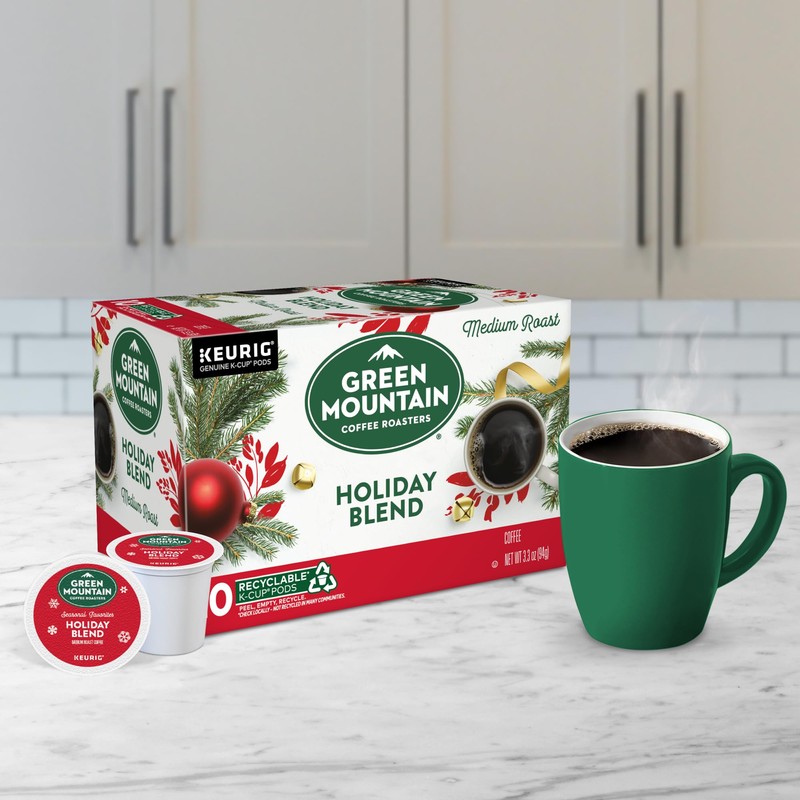Green Mountain Coffee Roasters K-Cups, Holiday Blend, 10 Count