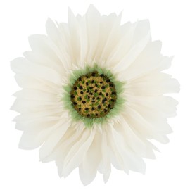 JWH 3D Flower Throw Pillow Decorative Daisy Pillow Case Round Cushion Cover Colorful Floral Pillowcase for Bed Sofa Couch Living Room 12 Inch Creamy White Green Yellow