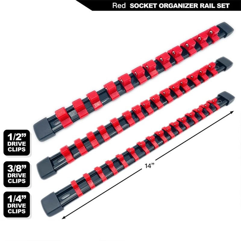 AIXXCUVQ 6pcs/Set 6Pack Socket Organizer Storage Set Socket Organizer Holder