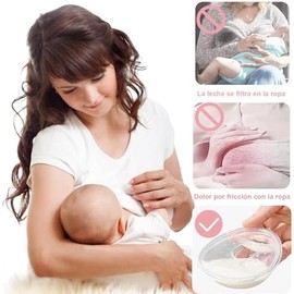 Colector de Leche Materna de Silicona , 2PCS Conchas Suaves para Pezones Adoloridos, 60ML Recolector de Leche Materna, Cómodo y Invisibilidad,