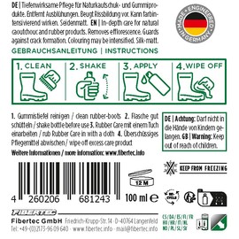 FIBERTEC Rubber Care Eco Clear Matt Shoe Care, 100 ml