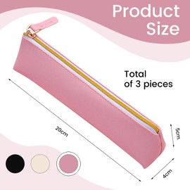 LunarCharm 3 Stück kleines Make-up-Täschchen für die Handtasche, tragbare Mini-Kosmetiktaschen, Kosmetikzubehör, Leder-Organizer, Aufbewahrungstasche für kleine Reisesets