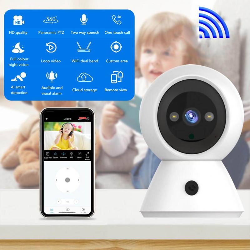 WiFi Security Camera 2MP 1080P HD Night Vision 2 Way