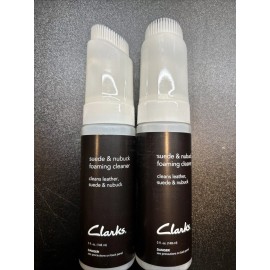 Clarks Set Of 2- 5oz Each Clarks Suede & Nubuck Leather Foaming Cleaner BRAND NEW