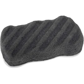 NORI Esponja KONJAC Corporal Carbon Bambu -KONJAC SPONGE NATURAL CHARCOAL - Acne, piel grasa/limpia tu piel para evitar espinillas en la espalda