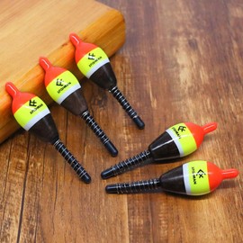 XFISHMAN Balsa Fishing Floaters Spring Bobbers Fishing Kit Tackle Floats Assortment for Crappie Panfish Walleyes (3/4" Shorty 5 Pack)