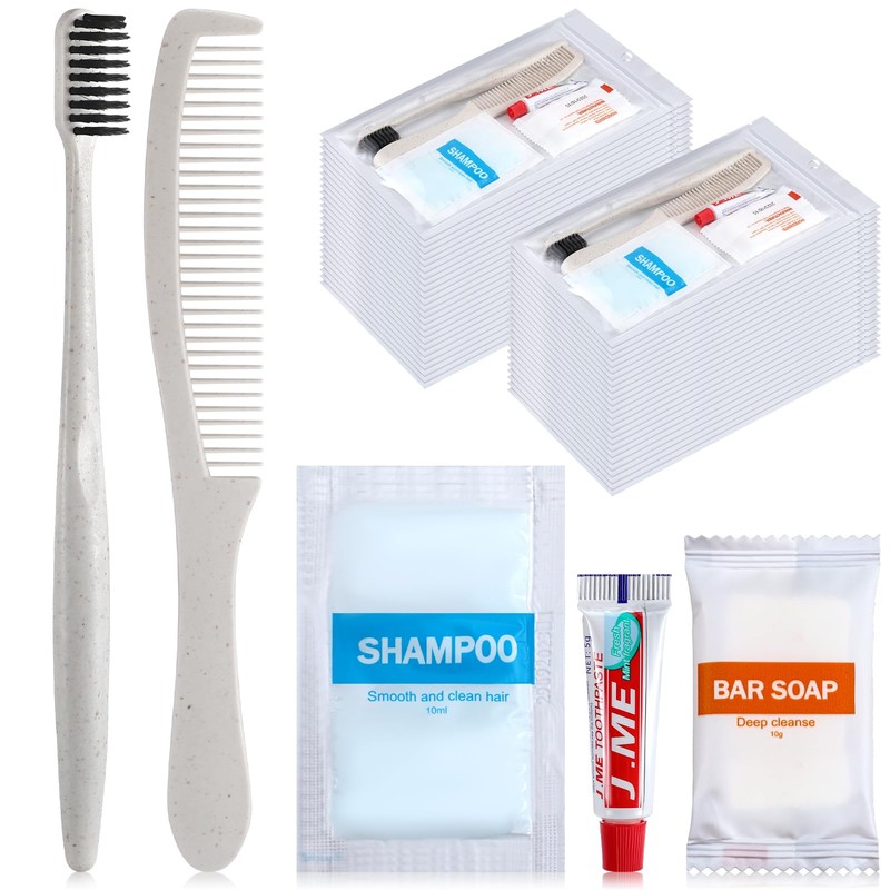 Hushee 96 Sets Bulk Hygiene Kit for Homeless, Includes Shampoo