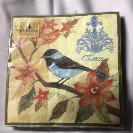 Cypress paper luncheon napkins 20 new-Bird Study