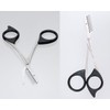 Greenbell Stainless Steel Eyebrow Scissors with Brow Scissors (Black)