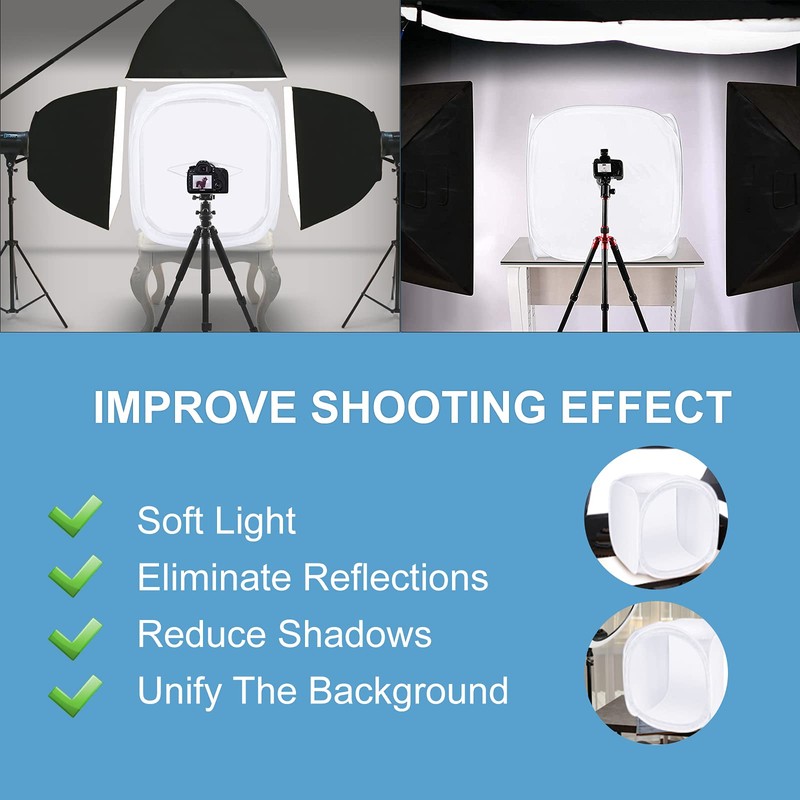 Photography Studio Softbox Lighting Tent 24"/60cm, Photo Light Box Shooting