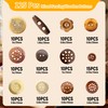 Assorted Wood Buttons for Sewing Crafts, 125Pcs Handmade Mixed Sewing