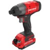 CRAFTSMAN V20 Cordless Impact Driver Kit, 1/4 inch, 2 Batteries
