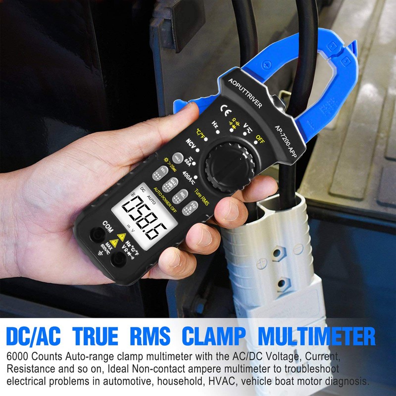 Medidor de abrazadera digital Bluetooth Multímetro ac dc amp Meter