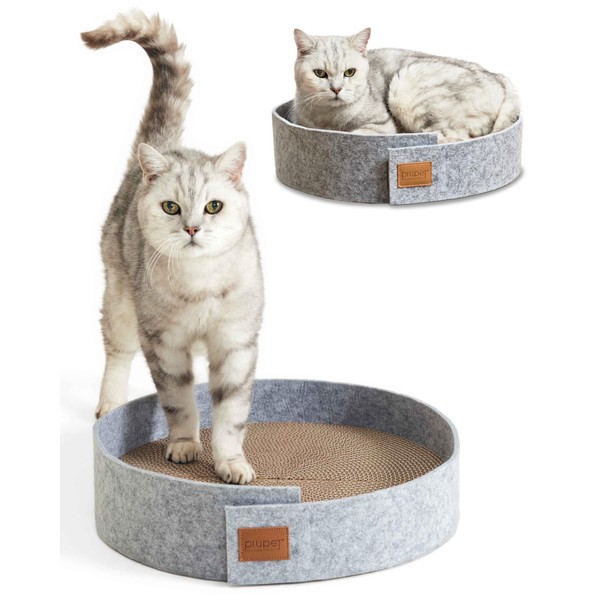 PiuPet® Cat scratching board with catnip I Diameter of 38cm