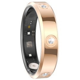 findtime Smart Ring Ultra Narrow Fitness Rings Heart Rate Monitor Sleep Tracker Blood Oxygen Health Tracker Step Counter Calories Pedometer Waterproof Remote Camera Smart Rings for Women Ladies Men