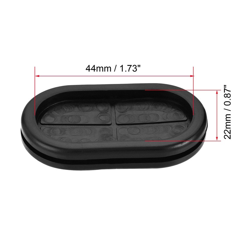 TA-VIGOR 4Pcs Oval Rubber Grommet, 46 x 23mm Double Sided