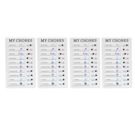 Tablero de lista de verificación, Tabla de tareas de notas Tablero de lista de verificación 4 piezas Arreglo razonable Material de PVC reciclable Papel desmontable Producción de bricolaje portátil MIS TAREAS