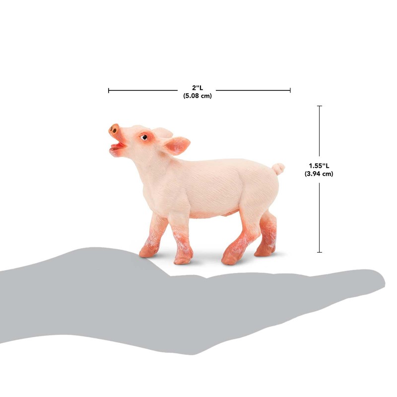 Safari Ltd. Playful Piglet Figurine - Lifelike 2" Model Figure