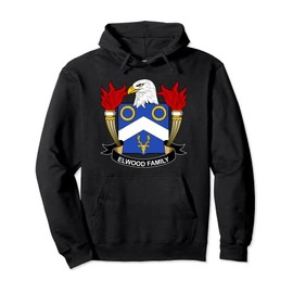 Elwood Crest Family Crest Pullover Hoodie, black