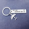 Wherever You Go Keychain Traveling Keychain Airplane Fly Safe Key
