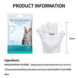 Generic Pet Glove Wipes, Rinse Free, Cleaning & Deodorizing Bathing, Wipes for Animals Dogs, Cats, Pet Cleaning Gloves Wipes for Daily Care, Traveling, Hypoallergenic, 6Pcs, 2 Pack