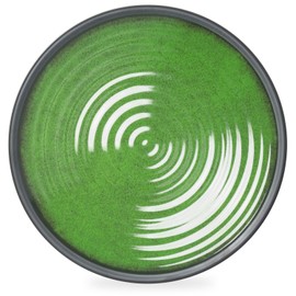 Camping Crockery Set 1 Person 4-Piece Melamine Picnic Crockery Set Camping Tableware Stone Green Design