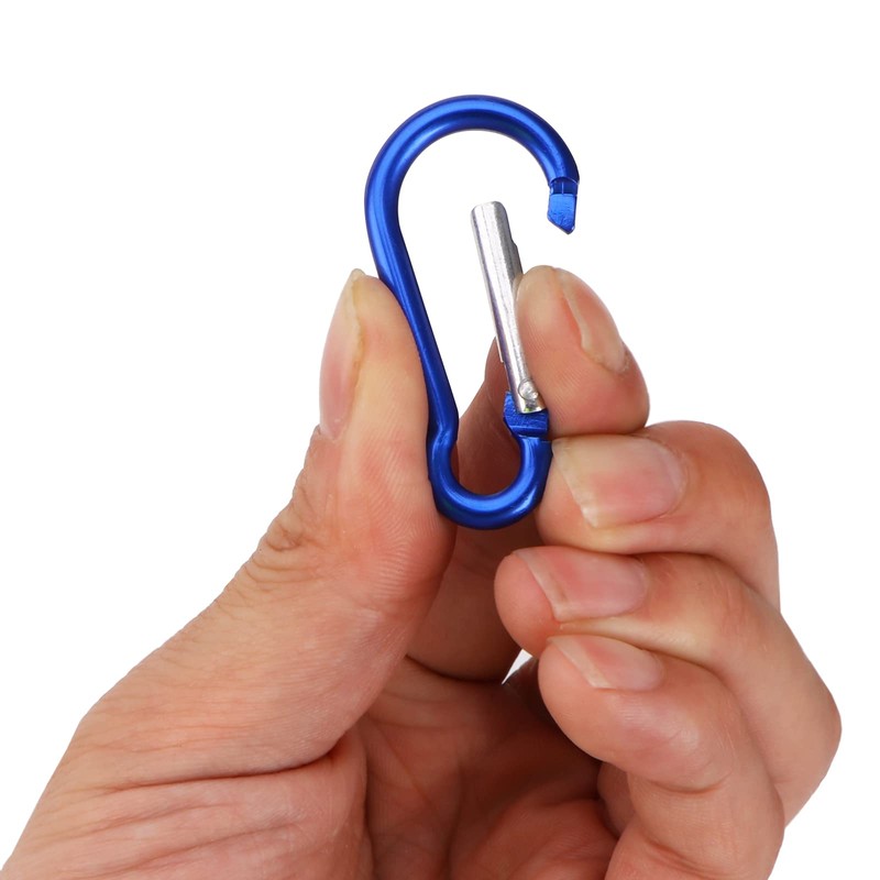 100pcs Small Spring-Loaded Gate Aluminum Carabiner Bulk Carabiner Spring Clip