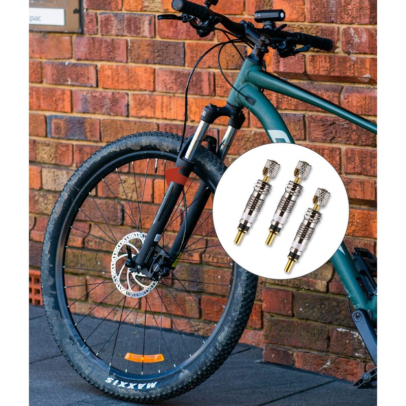 REQAG Presta Valve Cores, 15 Pieces, Iron Copper, for Bicycle