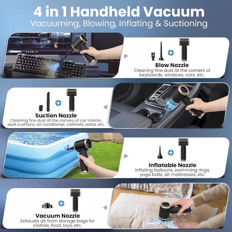 Mini 9 in 1 Vacuum Cleaner & Air Blower Cordless