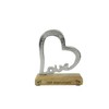 10th Anniversary Rustic Alluminium Heart Decoration – 10 Year Anniversary