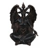 Pagan Occult Sabbatic Goat Idol Baphomet Sitting Meditation Figurine 8"H
