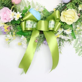 Ansuma 18" Easter Wreath with Multi Colored Pastel Eggs, Easter Egg Wreath with Mixed Flower for Front Door Wall Decor Spring Festival Ornaments Decor