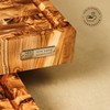 Olive wood chopping board with natural edge, 25cm