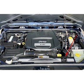 Unbranded Engine Belt Routing Diagram Decal - For 3.6L Jeep Wrangler JK Engine - 4627043AA