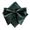 szzqdzsw Men Solid Oversize Pre-Tied Adjustable Bow Tie Pocket Square
