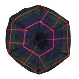 Scottish Hat Tam o Shanter Scottish Bonnet Tartan hat Acrylic Wool with Pompom, Murray of Athol, One size