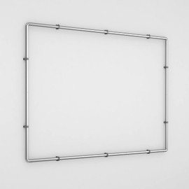 TANG Outdoor Wall Mounted Frames for Banners Billboard Poster Holders Backdrops Frame Wall Mounts Advertising Advertisement Display Wall Banner Stretching Tension Frame Stainless Steel 4'x8'