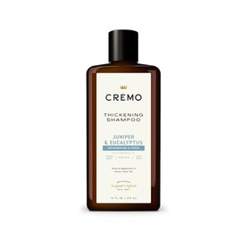 Cremo Champú espesante de grado barbero de enebro y eucalipto, 16 onzas líquidas